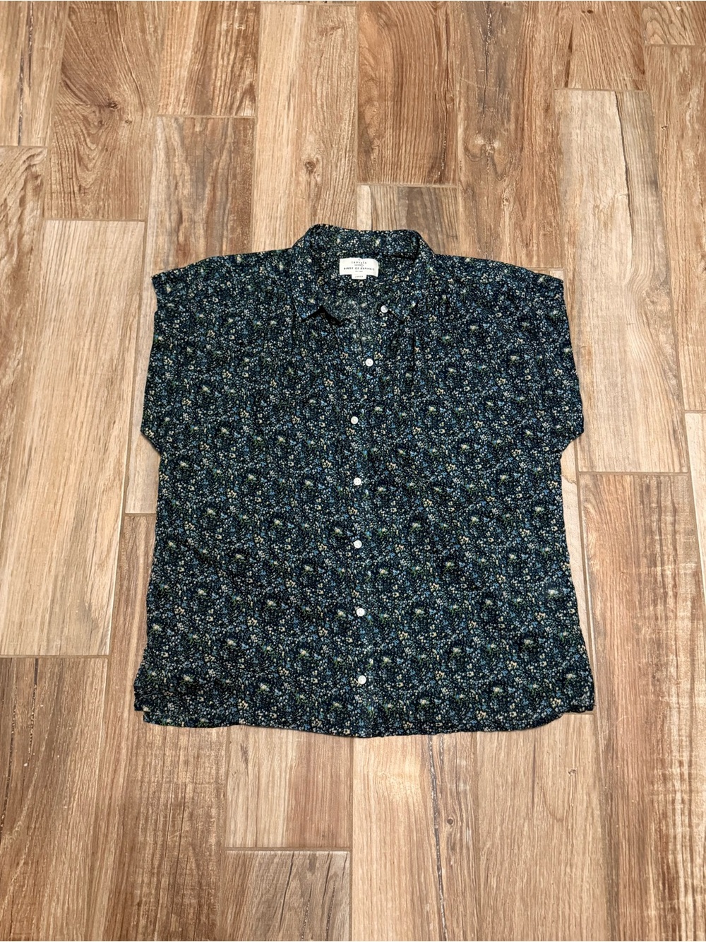 Birds of Paradise by Trovata Multicolor Floral Shirt Blouse Top